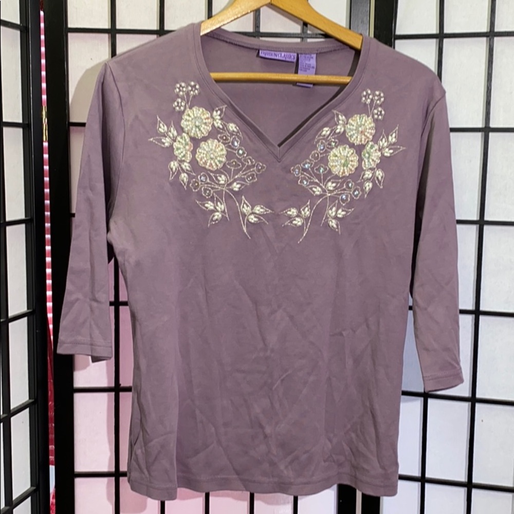 Fashion Collection Beaded Top Size L